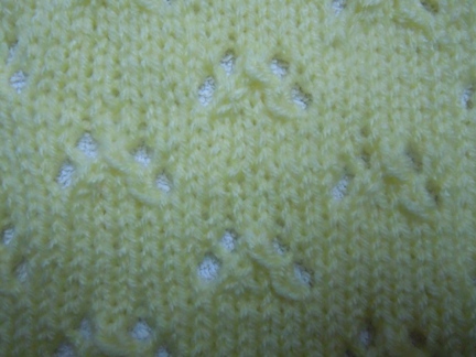 eyelet v stitch knitting pattern